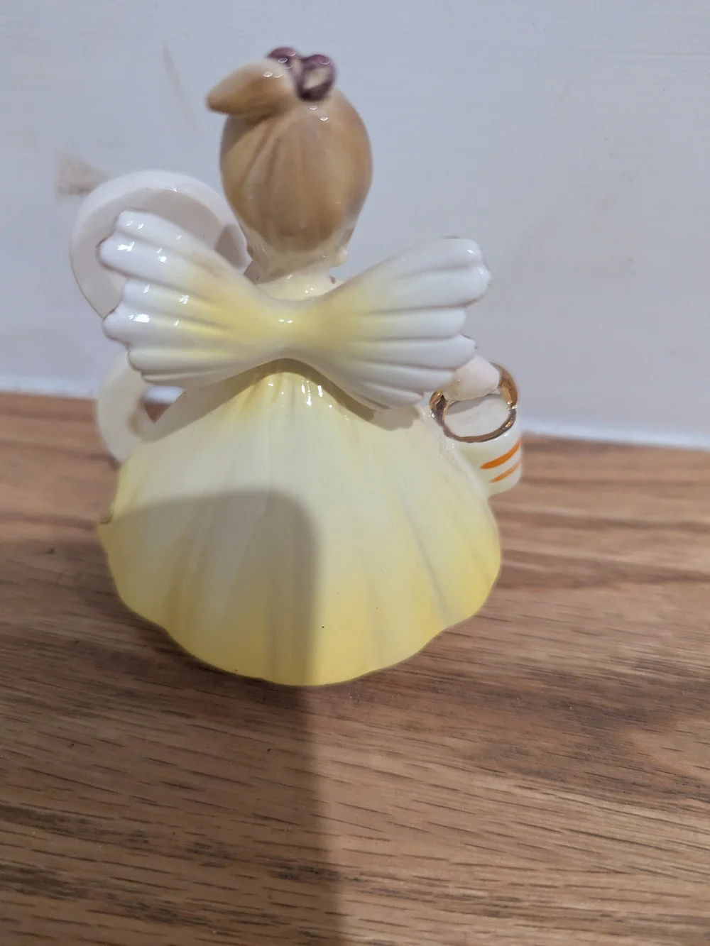 Yellow Angel Cake Topper with Decorative Number 3